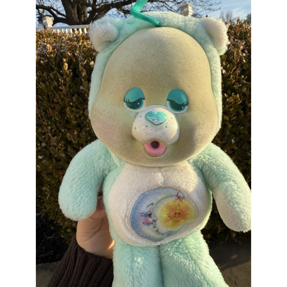 RARE Vintage Care Bear Cousin Cub Bedtime Bear 80’s Kenner Flocked Face - Picture 3 of 6